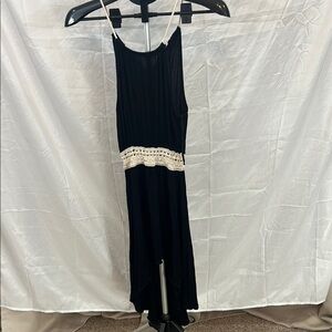 Fashion Magazine Black Halter Sundress for Cocktail